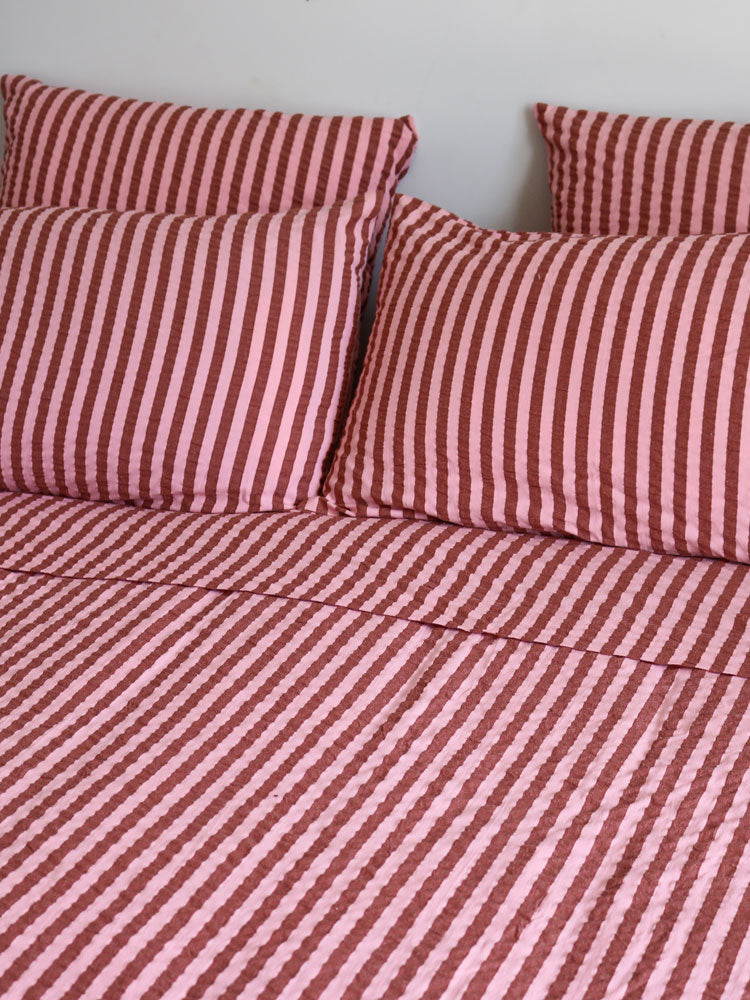 Sundae Seersucker Standard Pillowcase Set by Mosey Me