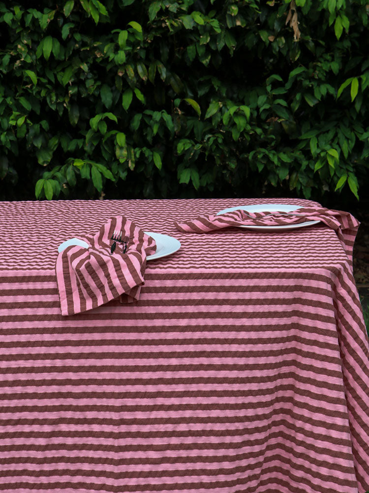 Sundae Seersucker Tablecloth by Mosey Me