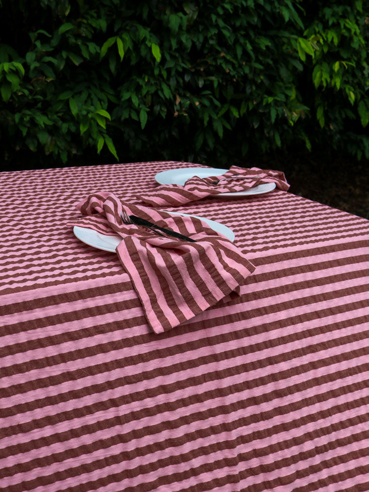 Sundae Seersucker Square Tablecloth by Mosey Me