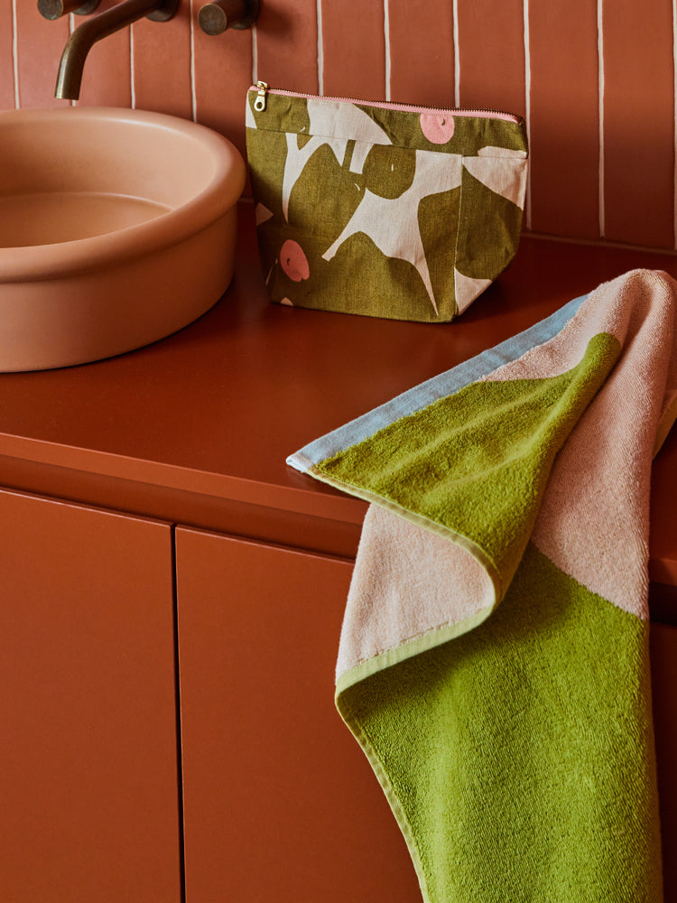 Olive Poppy Cosmetic Bag