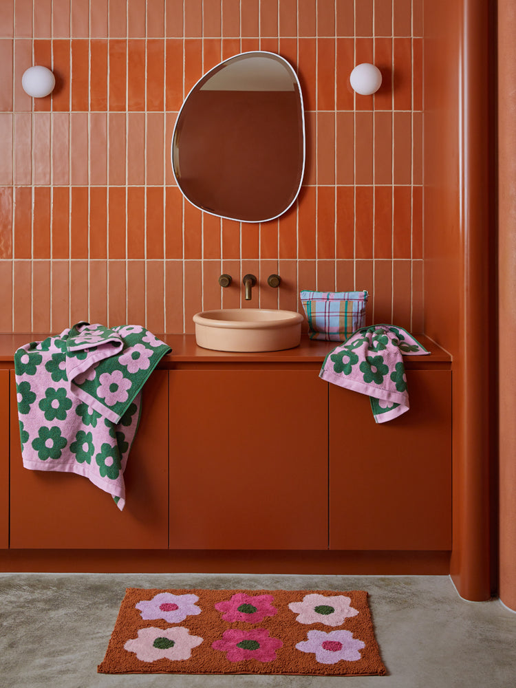 Flowerbed Bath Mat