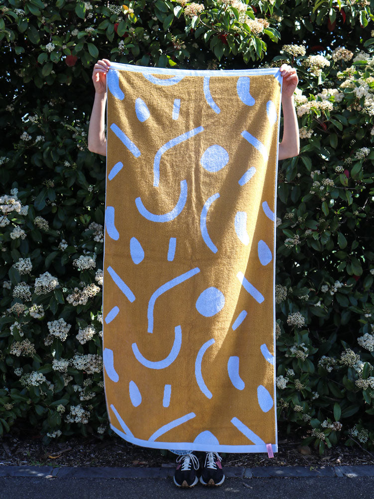 Shapes Bath Towel by Mosey Me