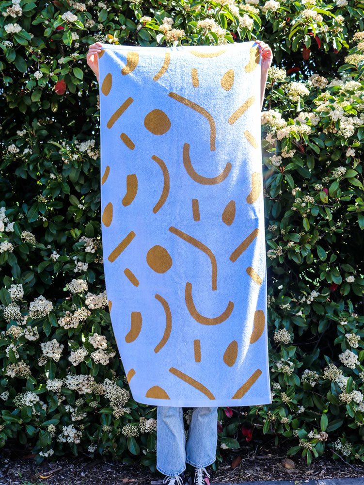 Shapes Bath Towel by Mosey Me
