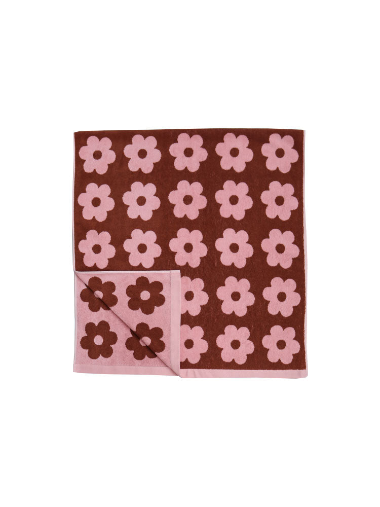 Winter Flowerbed Bath Towel  by Mosey Me