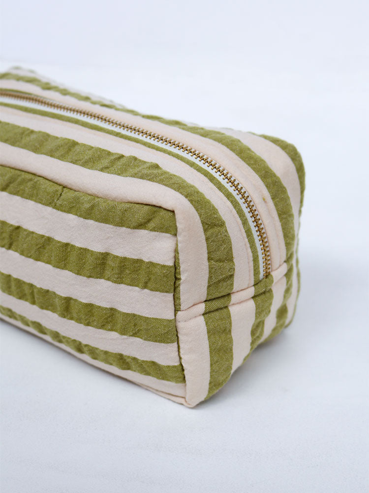 Seersucker Stripe Dopp Kit by Mosey Me