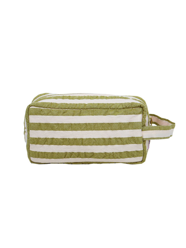 Seersucker Stripe Dopp Kit  by Mosey Me