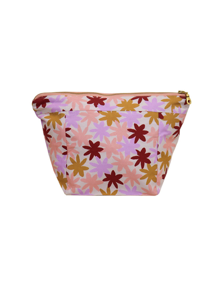 Peach Floral Cosmetic Case  by Mosey Me