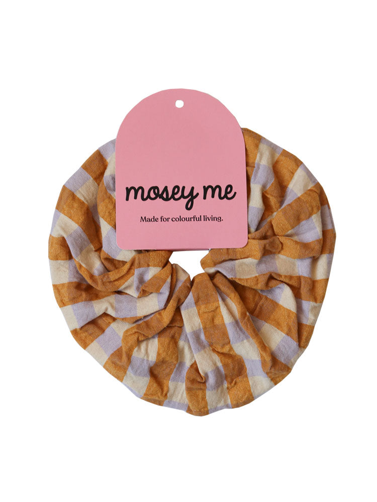 Mango Seersucker Scrunchie