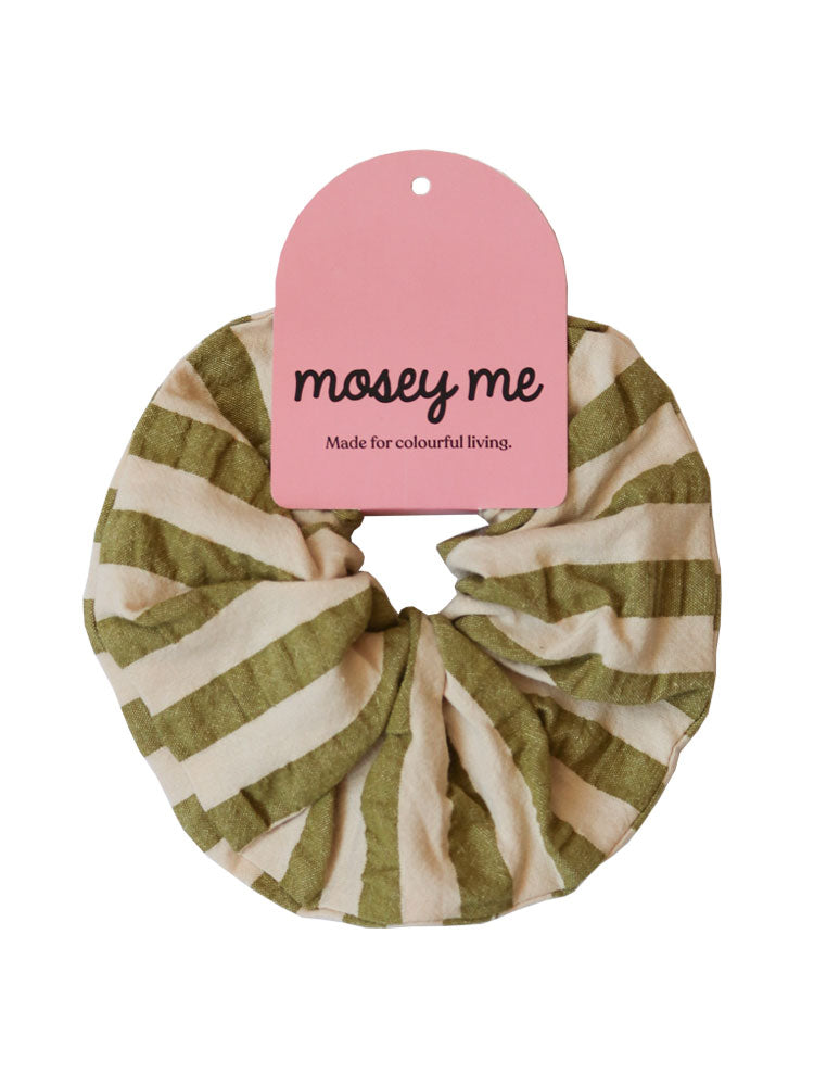 Pistachio Seersucker Scrunchie