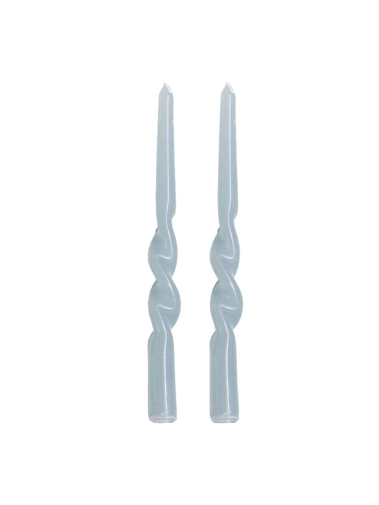 Twisted Dinner Candle Set of 2 - Sky by Mosey Me