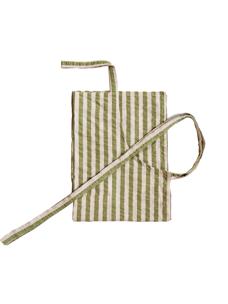 Pistachio Seersucker Apron