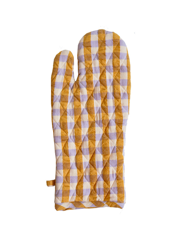 Mango Seersucker Oven Mitt