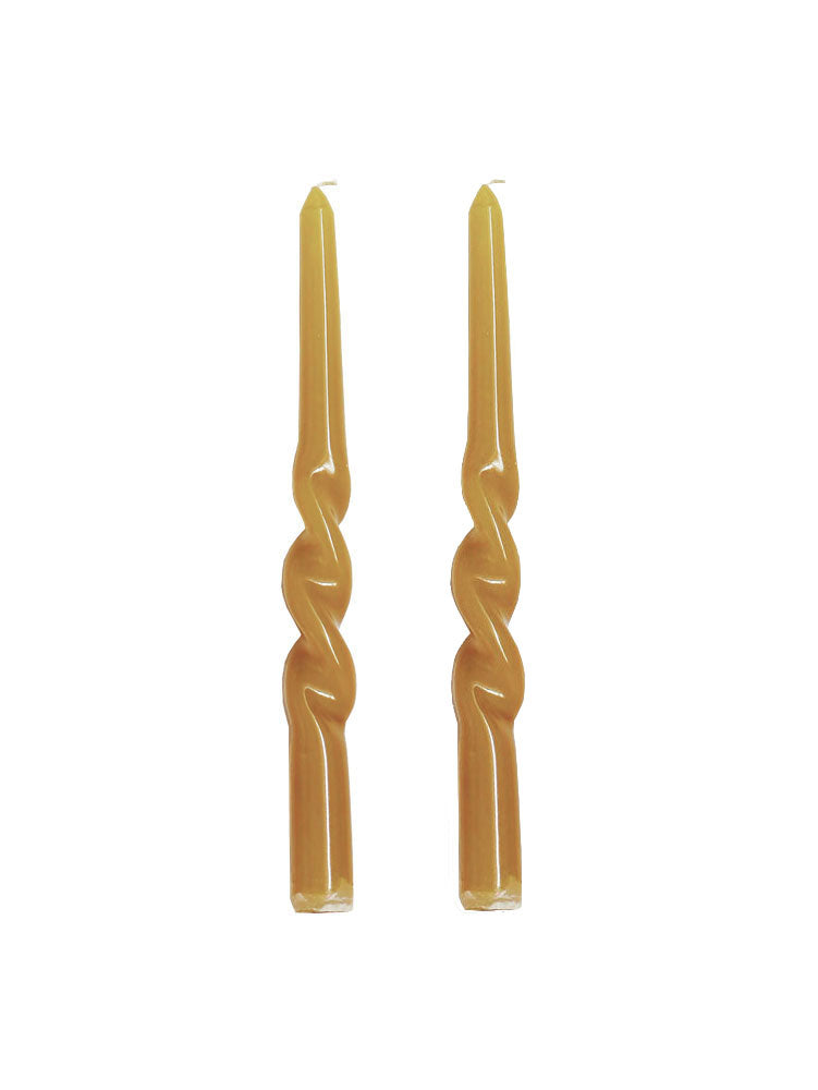 Twisted Dinner Candle Set of 2 - Olive by Mosey Me