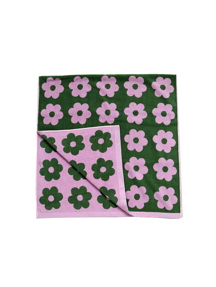 Mosey Me Cotton Retro Flower Bath Towel
