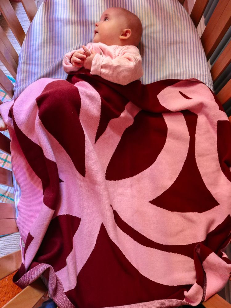 Ribbon Knitted Baby Blanket