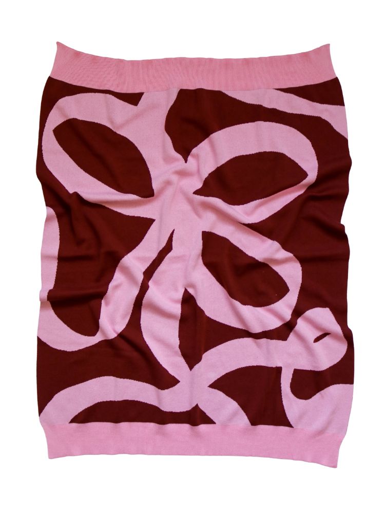 Ribbon Knitted Baby Blanket