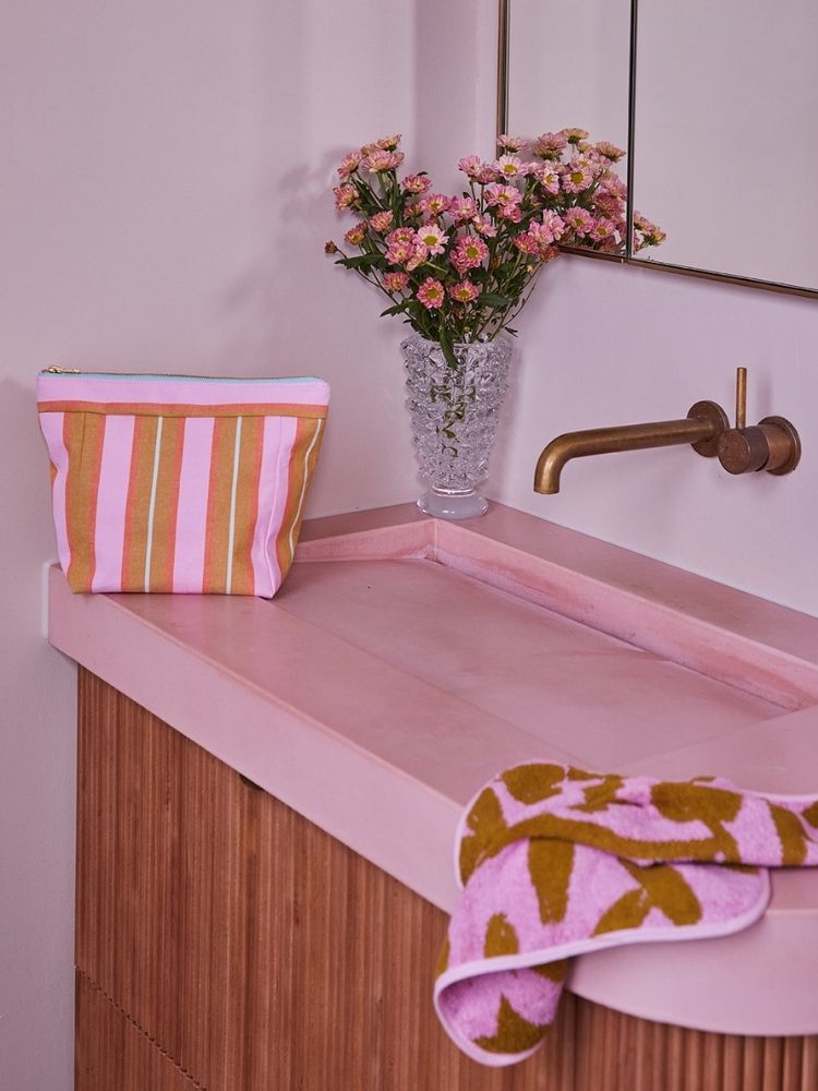 Sunrise Stripe Cosmetic Bag
