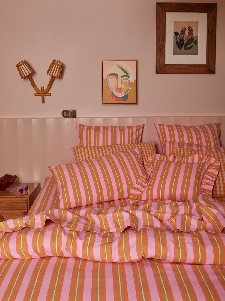 Sunrise Stripe Standard Pillowcase Set