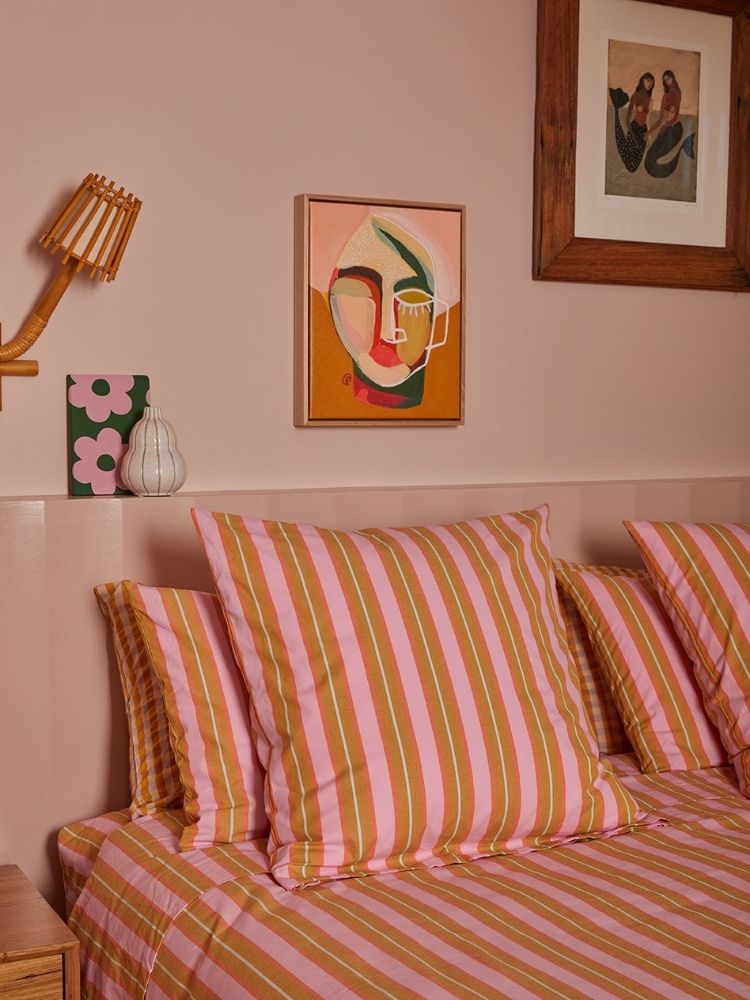Sunrise Stripe Euro Pillowcase Set