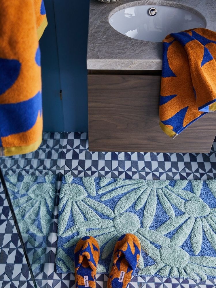 Margarita Blue Bath Mat
