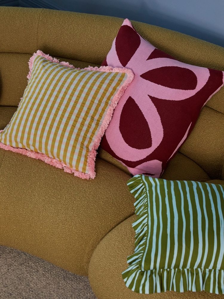 Pink Quartz Seersucker Cushion