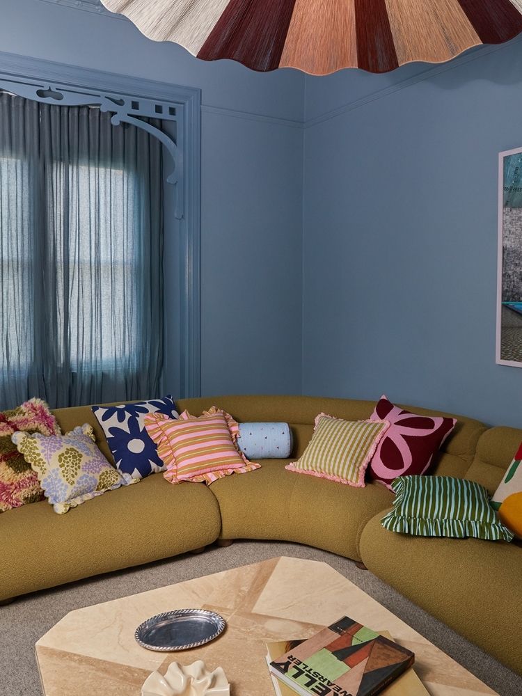 Ribbon Knitted Cushion