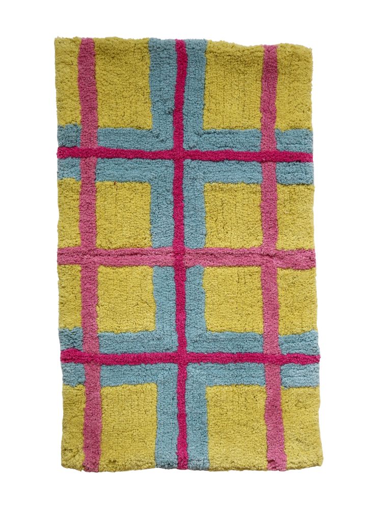 Pollen Plaid Bath Mat