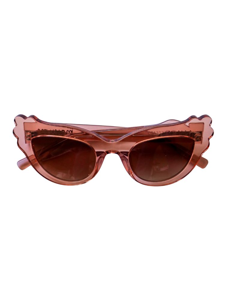 MAUDE X Mosey Me Posy Sunglasses in Nude