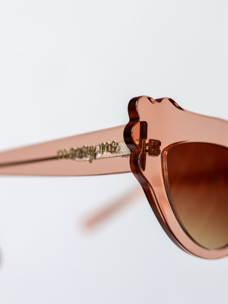 MAUDE X Mosey Me Posy Sunglasses in Nude