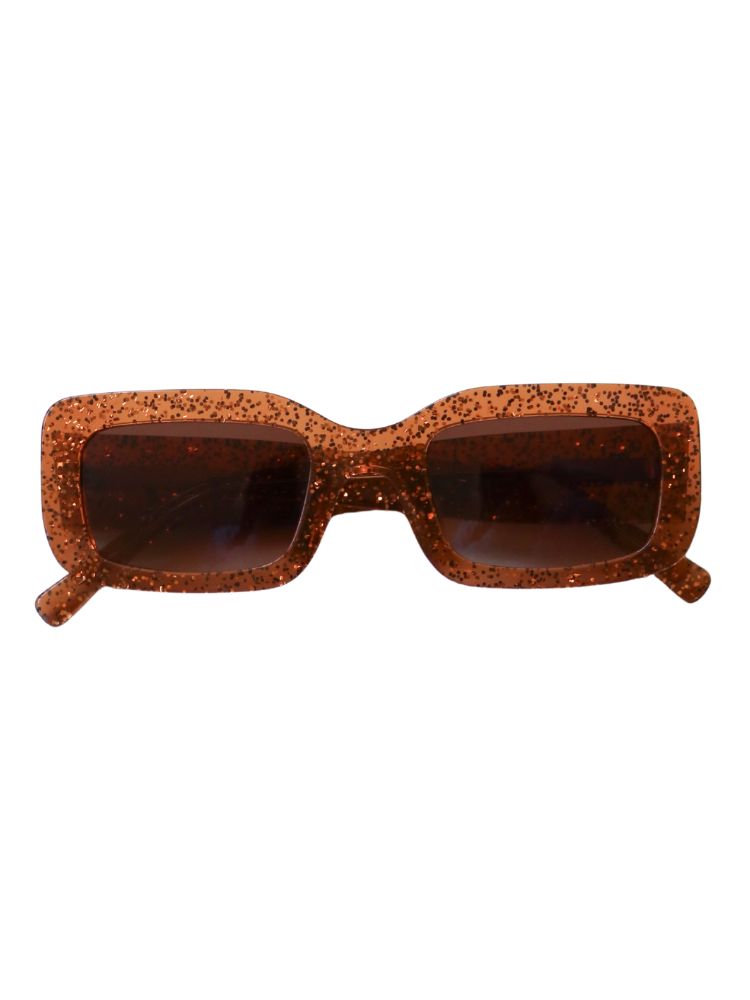 MAUDE X Mosey Me Bella Sunglasses in Bronze Glitter