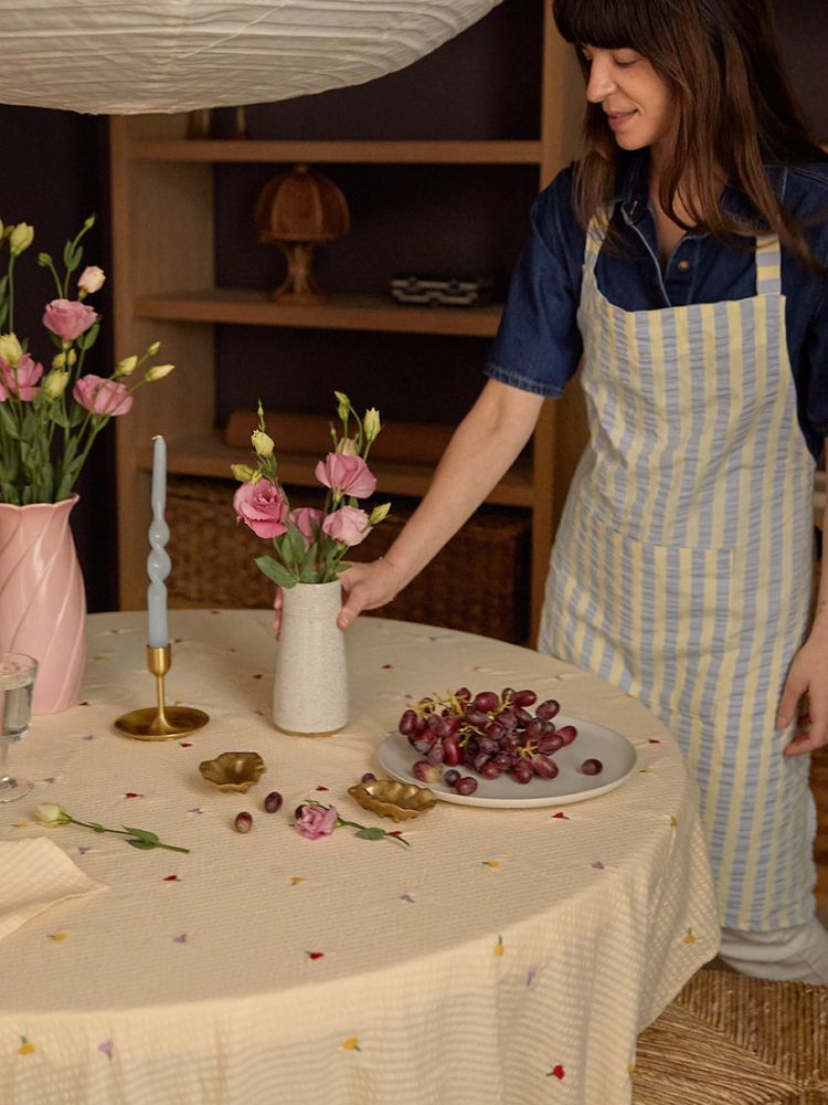 Butter Blue Seersucker Apron