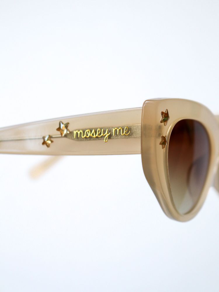 MAUDE X Mosey Me Ziggy Sunglasses in Milk