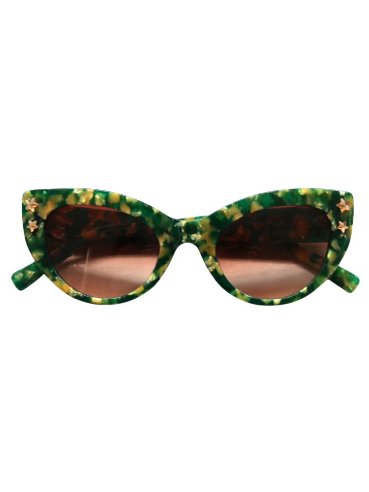 MAUDE X Mosey Me Ziggy Sunglasses in Emerald