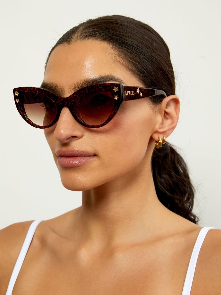 MAUDE X Mosey Me Ziggy Sunglasses in Tortoise