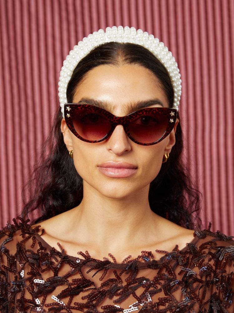 MAUDE X Mosey Me Ziggy Sunglasses in Tortoise
