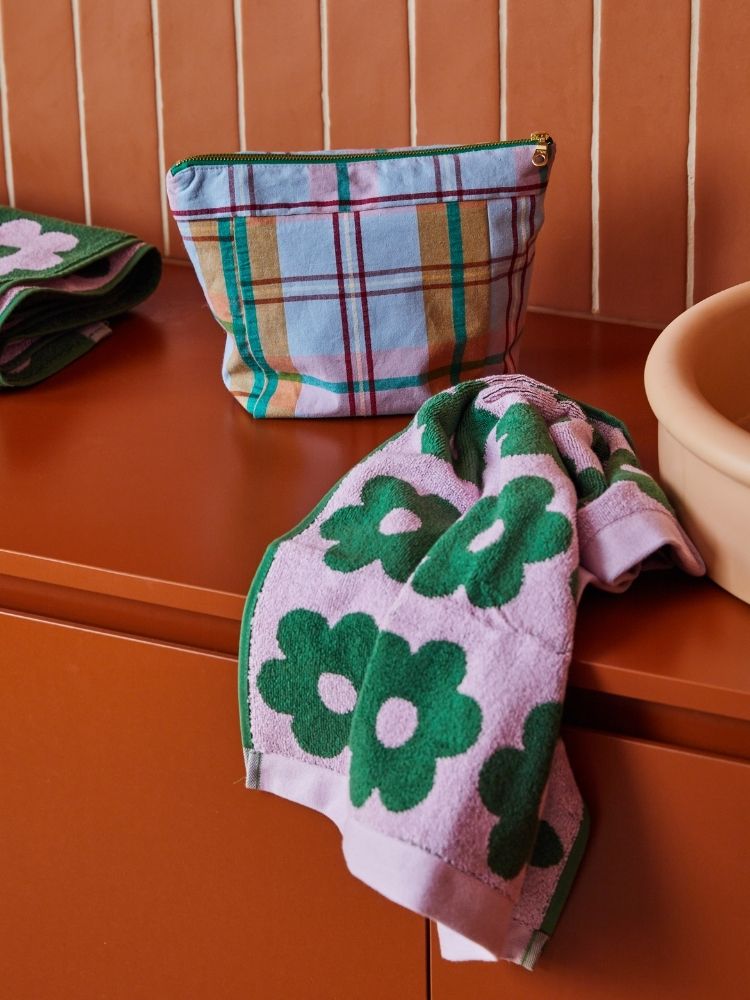 Confetti Plaid Cosmetic Bag