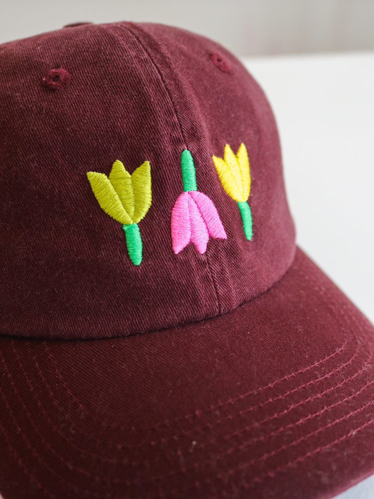 Forget Me Not Cap - Burgundy