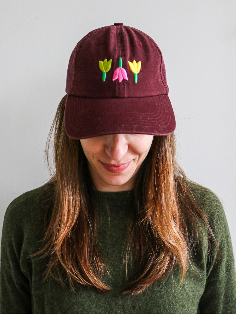 Forget Me Not Cap - Burgundy