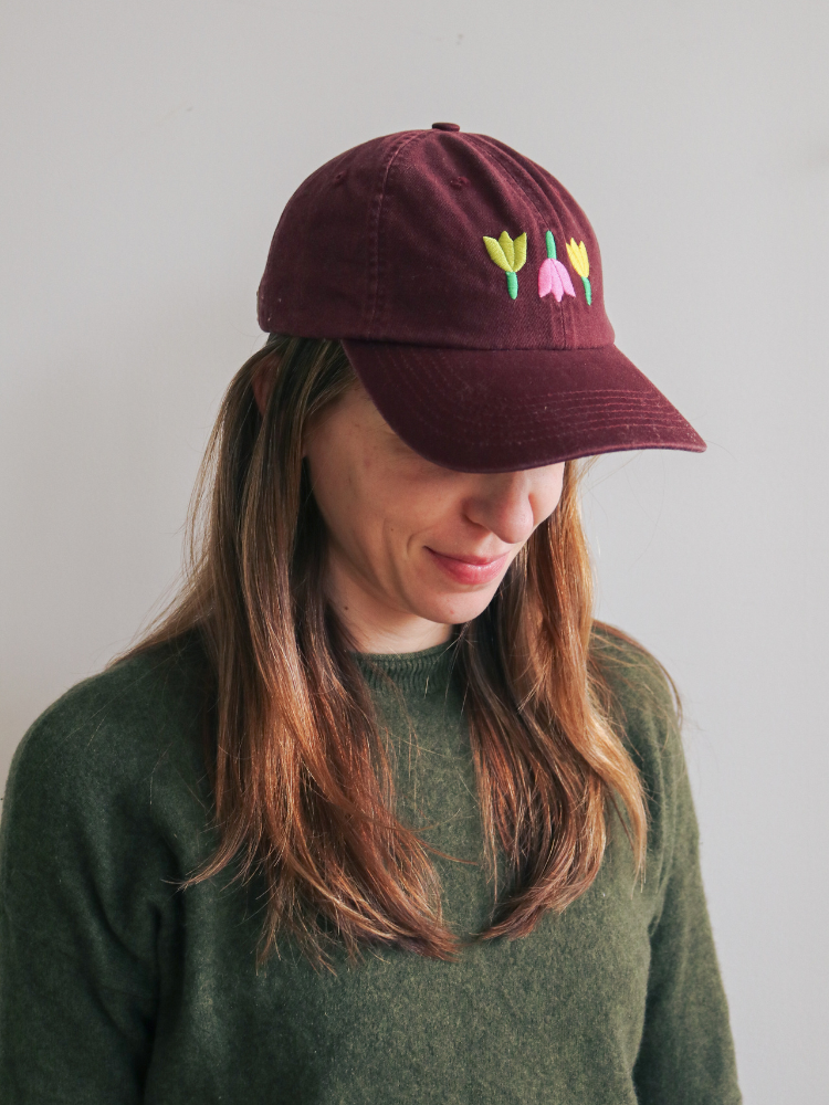 Forget Me Not Cap - Burgundy