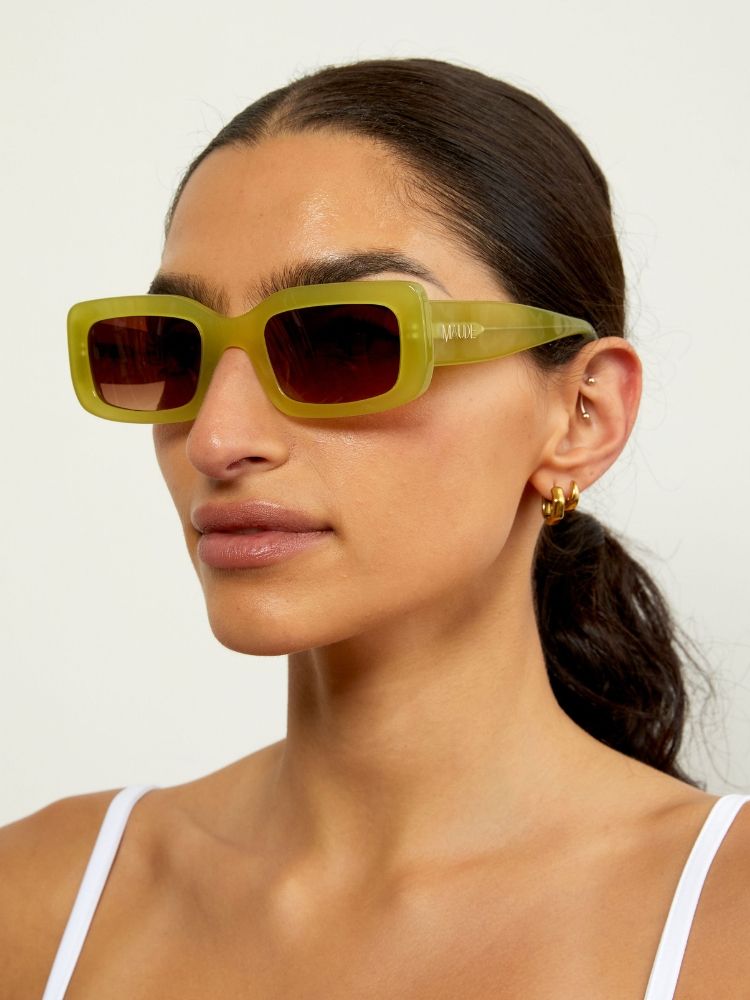 MAUDE X Mosey Me Bella Sunglasses in Chartreuse