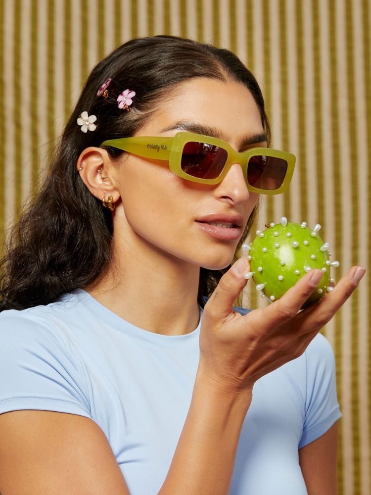 MAUDE X Mosey Me Bella Sunglasses in Chartreuse