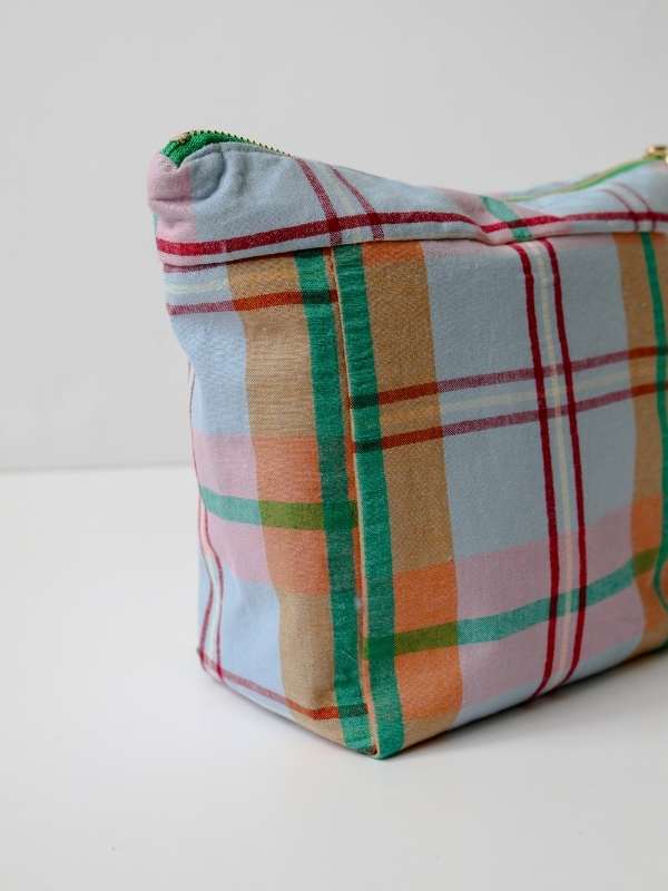 Confetti Plaid Cosmetic Bag