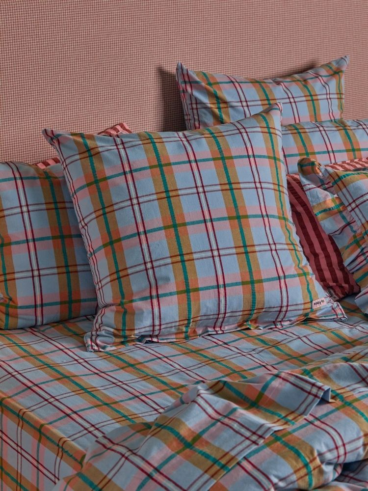 Confetti Plaid Euro Pillowcase Set