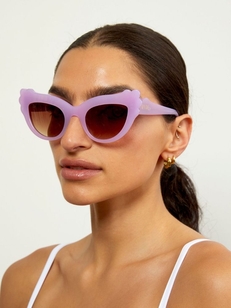 MAUDE X Mosey Me Posy Sunglasses in Orchid