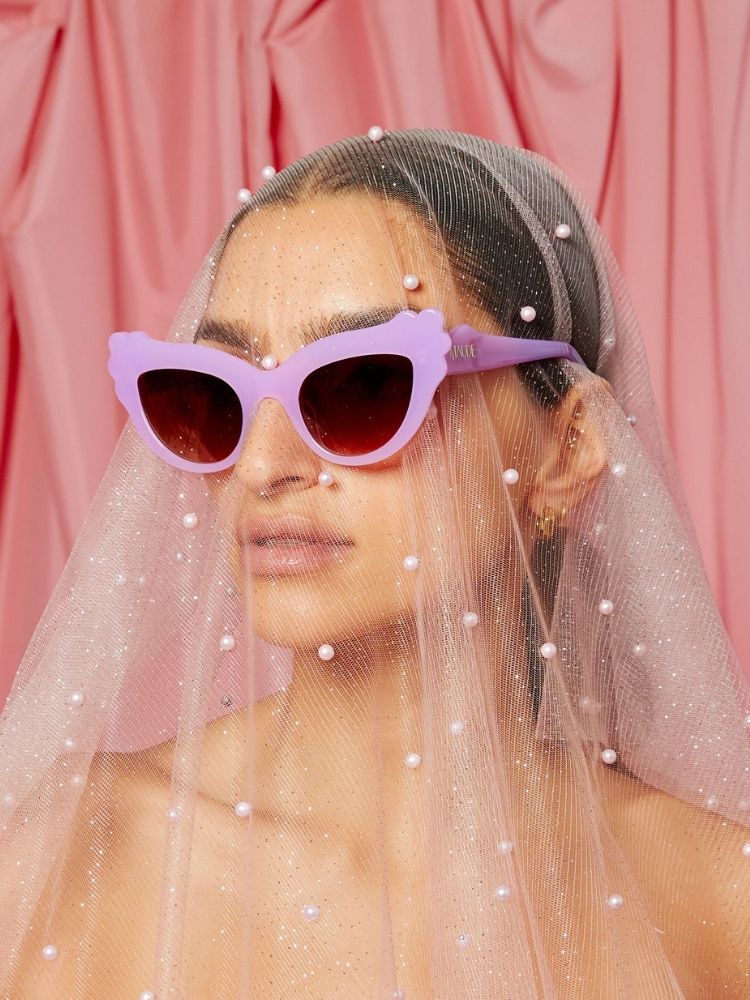 MAUDE X Mosey Me Posy Sunglasses in Orchid