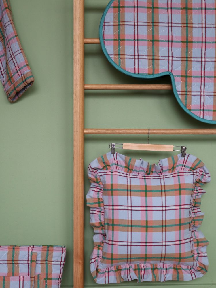 Confetti Plaid Cushion