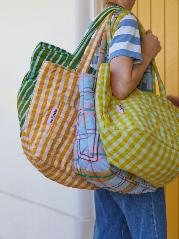 Mango Seersucker Quilted Bag