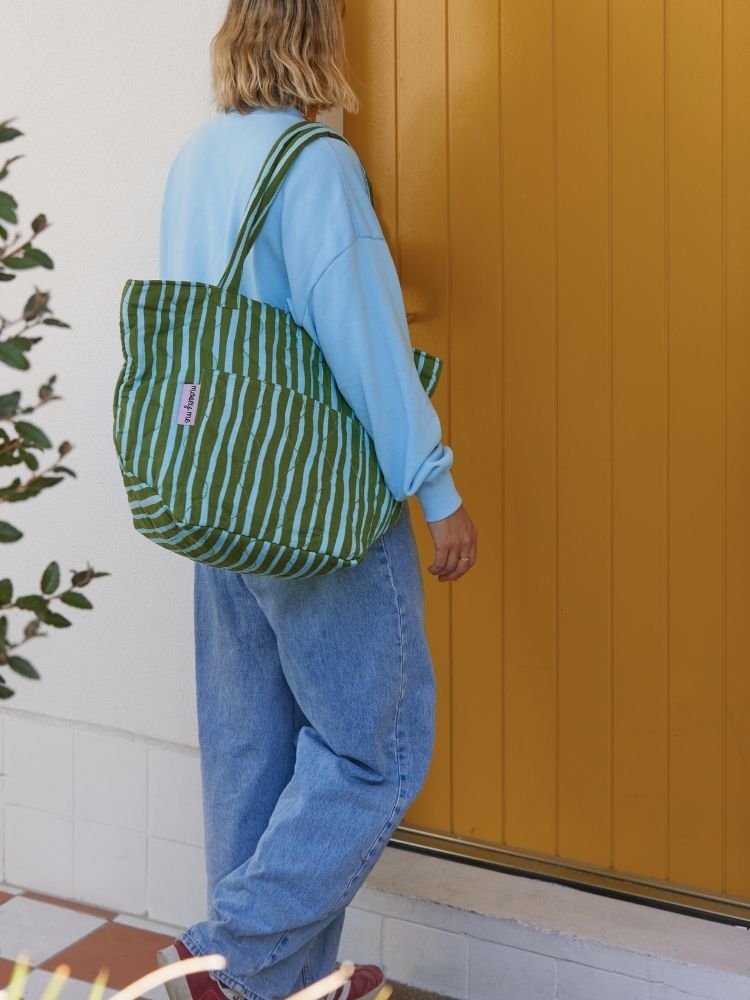 Strokes Quilted Bag - Forest