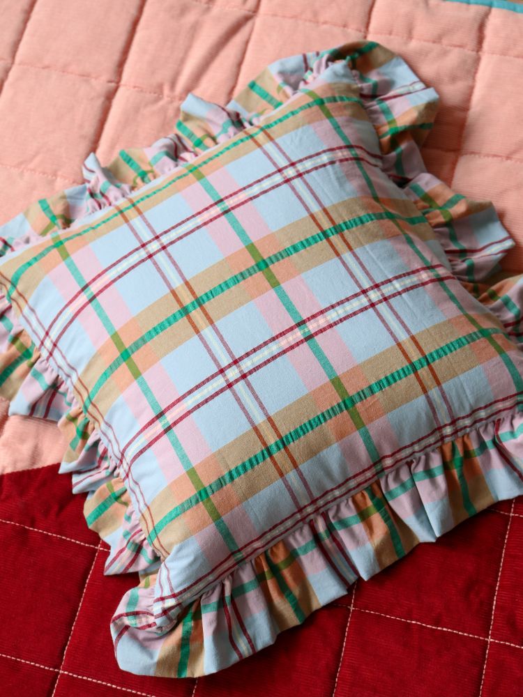 Confetti Plaid Cushion
