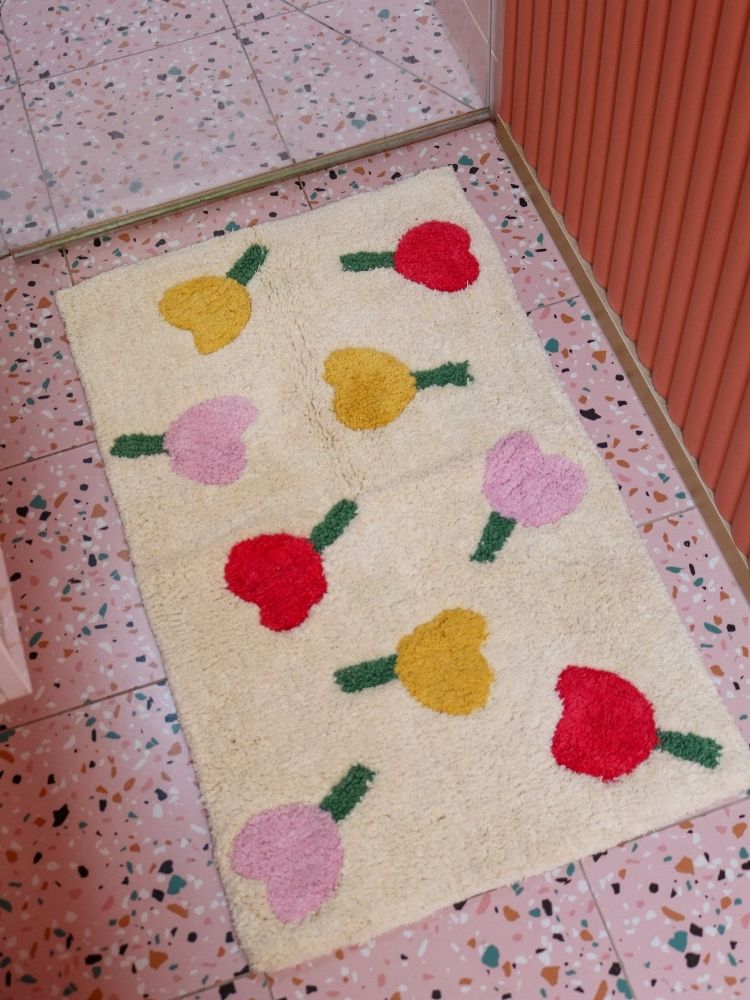 Forget Me Not Bath Mat - Vanilla